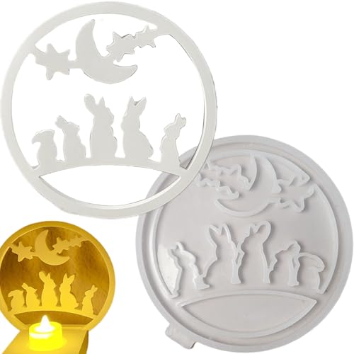 Easter Rabbit Silicone Mold, Round Candle Holder Mould, 14.8cm/5.83 inch 1.2cm/0.47 inches Moon Star Ornament Shape, Reusable Craft Molds for Soap Soy Wax Epoxy Resin Projects Easter Rabbit Silicone Mold, Round Candle Holder Mould, 14.8cm/5.83 inch 1.2cm/0.47 inches Moon Star Ornament Shape, Reusable Craft Molds for Soap Soy Wax Epoxy Resin Projects von Generisch