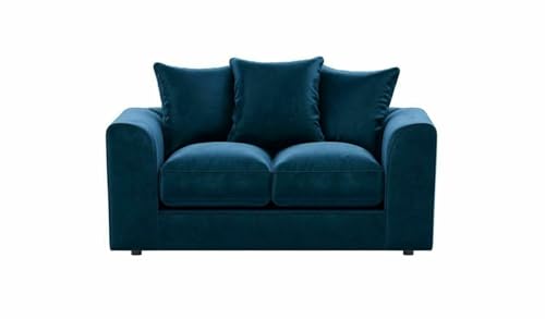 Ecksofa-Set aus Plüschstoff mit 3 + 2-Sitzer Drehstuhl und Kissen-Top-Fußhocker von Generisch