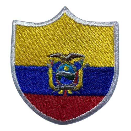 Ecuador bestickter Schildflaggen-Aufnäher, zum Aufbügeln oder Aufnähen, Nationalsymbol, Militär-Patch, für Kleidung, Rucksäcke, Mützen Ecuador bestickter Schildflaggen-Aufnäher, zum Aufbügeln oder Aufnähen, Nationalsymbol, Militär-Patch, für Kleidung, Rucksäcke, Mützen von Generisch