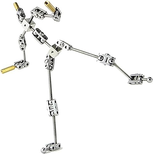 Edelstahl-Film-Animationspuppe, DIY-Stop-Motion-Animationsskelett-Kit, einfach zu montierendes Metall-Puppenmodell, kann für die Charaktergestaltung verwendet werden Edelstahl-Film-Animationspuppe, DIY-Stop-Motion-Animationsskelett-Kit, einfach zu montierendes Metall-Puppenmodell, kann für die Charaktergestaltung verwendet werden von Generisch