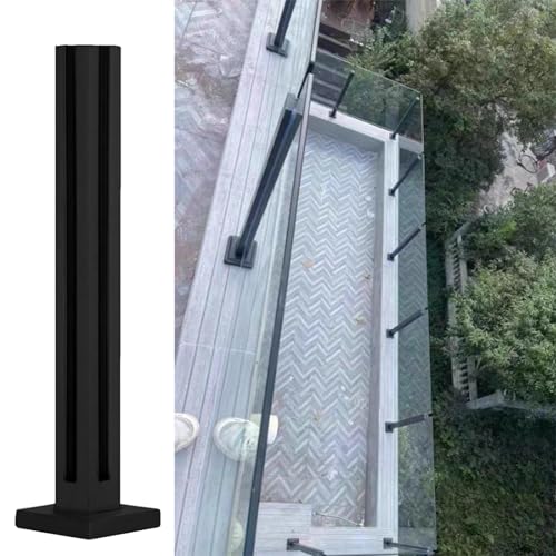 Edelstahl Glasgeländer Klemme Kit, Winddichte Bodenhalterung für Außen Balkon und Terrasse, kompatibel mit 3/8 oder 1/2 Zoll Paneelen Edelstahl Glasgeländer Klemme Kit, Winddichte Bodenhalterung für Außen Balkon und Terrasse, kompatibel mit 3/8 oder 1/2 Zoll Paneelen von Generisch