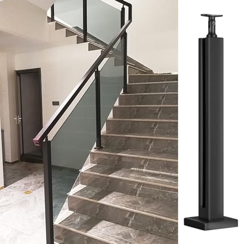 Edelstahl-Glasgeländer mit Klemmen und Pfosten, Innentreppen, Balkon, Guardra, Außentreppe, Veranda und Pavillon, 95 cm Endpfosten-Baluster Edelstahl-Glasgeländer mit Klemmen und Pfosten, Innentreppen, Balkon, Guardra, Außentreppe, Veranda und Pavillon, 95 cm Endpfosten-Baluster von Generisch