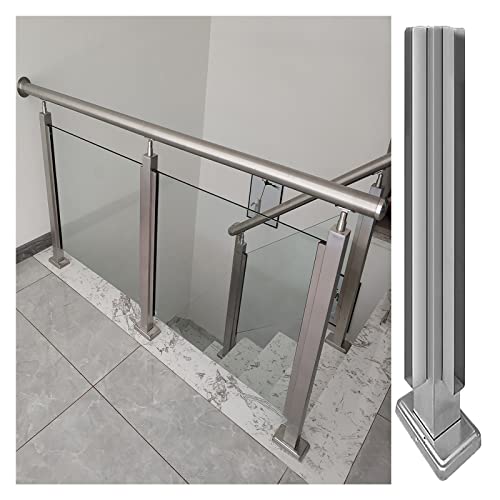 Edelstahl-Glasgeländerpfosten für Deck und Balkon, U-Nut-Klemme für 84 cm / 94 cm / 104 cm / 104 cm / 114,5 cm hohe Paneele – kommerzielle Treppen- und Flurlösung Edelstahl-Glasgeländerpfosten für Deck und Balkon, U-Nut-Klemme für 84 cm / 94 cm / 104 cm / 104 cm / 114,5 cm hohe Paneele – kommerzielle Treppen- und Flurlösung von Generisch