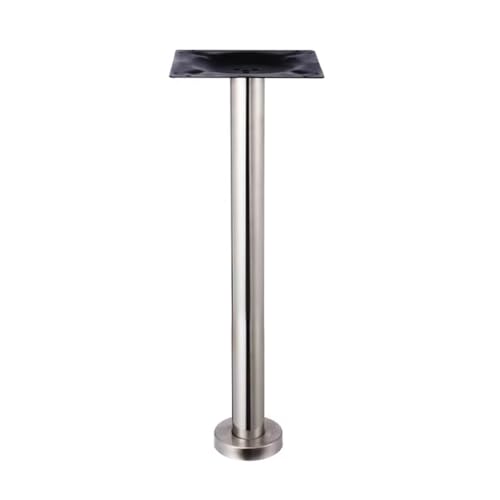 Edelstahl-Tischbeine für Kaffee/Esstisch, 110 cm Höhe, runde Unterstützung mit Schrauben, anpassbare Möbelbeine, 6 cm Durchmesser, Silber-Finish von Generisch