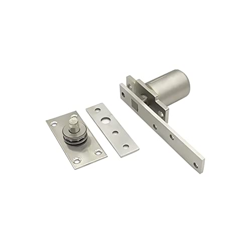 Edelstahl Türscharniere 360 Grad drehbar Tür Pivot Scharniersystem Unsichtbares Türscharnier 90 Grad Positionierung Hydraulischer Puffer Scharnier Lager 150kg für Drehtür Holztür (1 Set) von Generisch