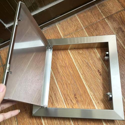 Edelstahl-Zugangsplatte mit Magnetverschluss, Trockenbauinstallation für einfache Sanitär-Inspektion in Bad und Küche von Generisch