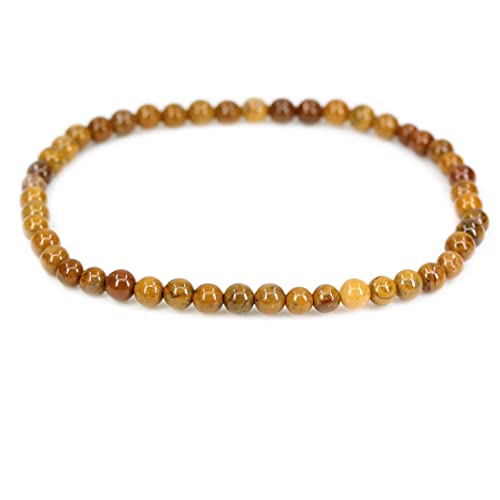 Edelsteine 4 mm Naturstein Runde Perlen Kristall Jaspis Stretch-Armband 18,3 cm Unisex Edelsteine 4 mm Naturstein Runde Perlen Kristall Jaspis Stretch-Armband 18,3 cm Unisex von Generisch