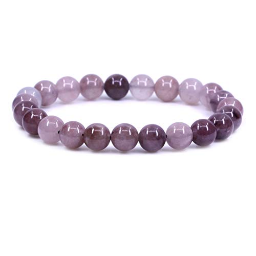 Edelsteine 8 mm Naturstein runde Perlen Bergkristall Jaspis Stretch-Armband 17,8 cm Unisex Edelsteine 8 mm Naturstein runde Perlen Bergkristall Jaspis Stretch-Armband 17,8 cm Unisex von Generisch