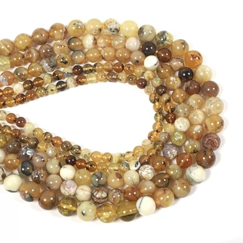 Edelsteinperlen zur Schmuckherstellung, Verkauf pro Beutel, 5 Stränge innen, gelber Opal, 10 mm, Eu9-k9726 Edelsteinperlen zur Schmuckherstellung, Verkauf pro Beutel, 5 Stränge innen, gelber Opal, 10 mm, Eu9-k9726 von Generisch