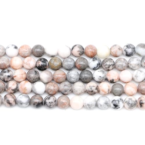 Edelsteinperlen zur Schmuckherstellung, Verkauf pro Beutel, 5 Stränge innen, grauer Zebra-Jaspis, 6 mm, Eu9-k9340 Edelsteinperlen zur Schmuckherstellung, Verkauf pro Beutel, 5 Stränge innen, grauer Zebra-Jaspis, 6 mm, Eu9-k9340 von Generisch