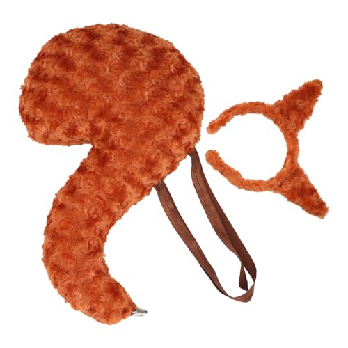 Eichhörnchen-Kostüm-Set aus Plüschstoff, 40 cm, für Kinder, Tierverkleidungen mit Ohren, Stirnband und Schwanz, Plüsch, Cosplay-Zubehör für , Mädchen, Kinder, Vorschüler, Damen, Herren Eichhörnchen-Kostüm-Set aus Plüschstoff, 40 cm, für Kinder, Tierverkleidungen mit Ohren, Stirnband und Schwanz, Plüsch, Cosplay-Zubehör für , Mädchen, Kinder, Vorschüler, Damen, Herren von Generisch