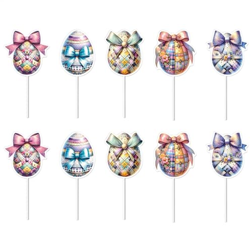 Eier Cupcake Toper, Eier Cupcake Picks, Buntes niedliche Eierscheißer 10-Stil-Picks, Kuchendekorationen, Easter Party Geburtstag Cupcake Toper für Babyparty Eier Cupcake Toper, Eier Cupcake Picks, Buntes niedliche Eierscheißer 10-Stil-Picks, Kuchendekorationen, Easter Party Geburtstag Cupcake Toper für Babyparty von Generisch