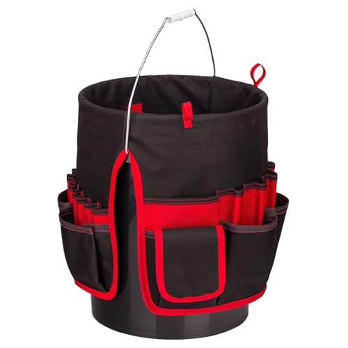 Eimer-Werkzeug-Organizer – robuste Tasche mit mehreren Taschen für effiziente Aufbewahrung, Caddy Organizer für Schraubenschlüssel, Zangen und Handwerkzeuge für Garage, Werkstatt und Baustelle Eimer-Werkzeug-Organizer – robuste Tasche mit mehreren Taschen für effiziente Aufbewahrung, Caddy Organizer für Schraubenschlüssel, Zangen und Handwerkzeuge für Garage, Werkstatt und Baustelle von Generisch