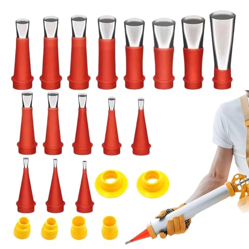 Ein Satz einteiliger Edelstahldüsen, Integrierte Gummidüse Werkzeug Kit, 22-teiliges kleines Werkzeugset aus Edelstahl,Dichtungsdüsenspitze, Gummidüse mit Basis-Dichtungsbeschichtung Ein Satz einteiliger Edelstahldüsen, Integrierte Gummidüse Werkzeug Kit, 22-teiliges kleines Werkzeugset aus Edelstahl,Dichtungsdüsenspitze, Gummidüse mit Basis-Dichtungsbeschichtung von Generisch