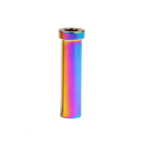 Einbaumutter M6 Ti Volle Länge 13/15/17/23/25/31,5/33/35 mm for Rennrad-Bremssattel C-Klemme Fix(Rainbow,23mm) von Generisch