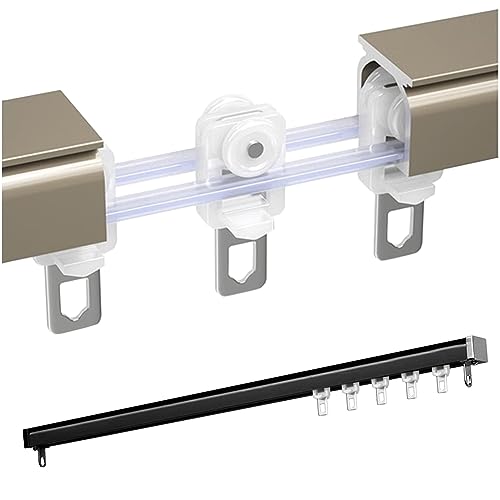 Einfach zu installierende Vorhangschiene für schwere Vorhänge, Decken- oder Wandmontage, mit Endkappen, perfekt für jedes Fenster Einfach zu installierende Vorhangschiene für schwere Vorhänge, Decken- oder Wandmontage, mit Endkappen, perfekt für jedes Fenster von Generisch
