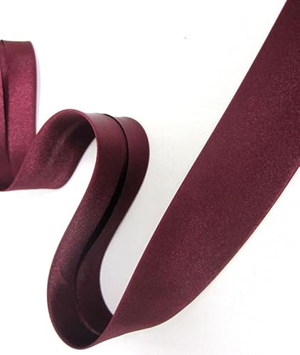 Einfassband - Schrägband - Satin - Breite 20mm - Bordeaux - Meterware Einfassband - Schrägband - Satin - Breite 20mm - Bordeaux - Meterware von Generisch