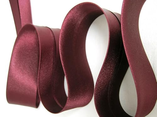 Einfassband - Schrägband - Satin - Breite 40mm - Burgund - Meterware von Generisch
