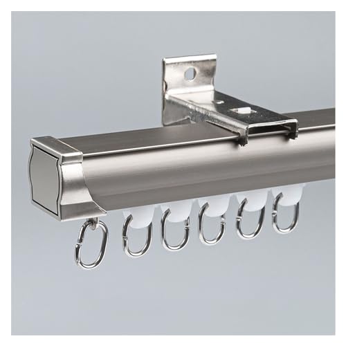 Einspurige Seitenwand-Vorhangschiene mit leisem Gleiten, Wohnzimmer/Schlafzimmer/Erkerfenster/Ankleidezimmer, Aluminium-Vorhangschienen, Raumteiler mit Universalrollen, 1 bis 6 Meter Länge(Champagne,5 Einspurige Seitenwand-Vorhangschiene mit leisem Gleiten, Wohnzimmer/Schlafzimmer/Erkerfenster/Ankleidezimmer, Aluminium-Vorhangschienen, Raumteiler mit Universalrollen, 1 bis 6 Meter Länge(Champagne,5 von Generisch