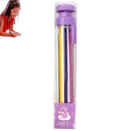 Einziehbare Buntstifte, 8-in-1, mehrfarbig, transparent, Ölpastell-Bleistift, 8 Farben, Kunst, Graffiti-Malerei, Stifte für Studenten und Kinder von Generisch