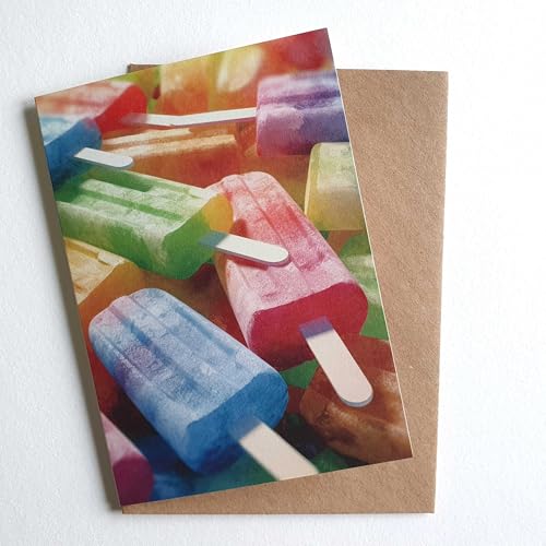 Eis am Stiel – Sommerliches Klappkarten Set A6 mit Umschlag | Handgemachte Karte für Geburtstag, Kinder & liebe Grüße Eis am Stiel – Sommerliches Klappkarten Set A6 mit Umschlag | Handgemachte Karte für Geburtstag, Kinder & liebe Grüße von Generisch