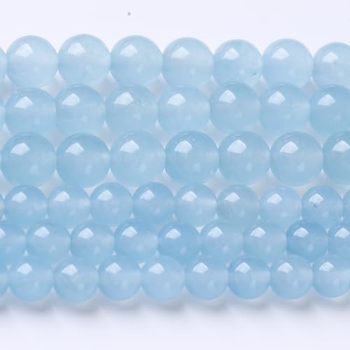 Eisblaue Chalcedon-Perlen, Edelstein, runder Kristall für Schmuckherstellung, DIY, 1 Strang, 39,4 cm, 4 mm Eisblaue Chalcedon-Perlen, Edelstein, runder Kristall für Schmuckherstellung, DIY, 1 Strang, 39,4 cm, 4 mm von Generisch