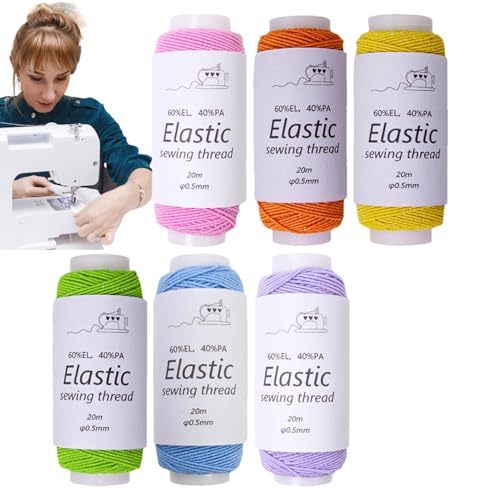 Elastische Perlenschnur, Bastelgarn, 6 Rollen, Stretchschnur, stilvolle elastische Schnur, elastische Schnur, bequeme Perlenschnüre für Schmuckherstellung Elastische Perlenschnur, Bastelgarn, 6 Rollen, Stretchschnur, stilvolle elastische Schnur, elastische Schnur, bequeme Perlenschnüre für Schmuckherstellung von Generisch