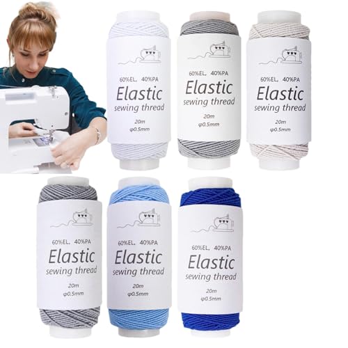 Elastische Schnur für Armbänder, stilvolle elastische Schnur, Stretchschnur, 6 Rollen, elastische Kordel, bequeme Perlenschnüre für Schmuckherstellung Elastische Schnur für Armbänder, stilvolle elastische Schnur, Stretchschnur, 6 Rollen, elastische Kordel, bequeme Perlenschnüre für Schmuckherstellung von Generisch