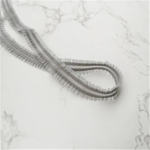 Elastische Spitzenbänder, DIY, Schleife, Haar-Accessoires, handgefertigtes Klebeband, Basteln, Verpackung, Grau, 15 mm, 22 m von Generisch
