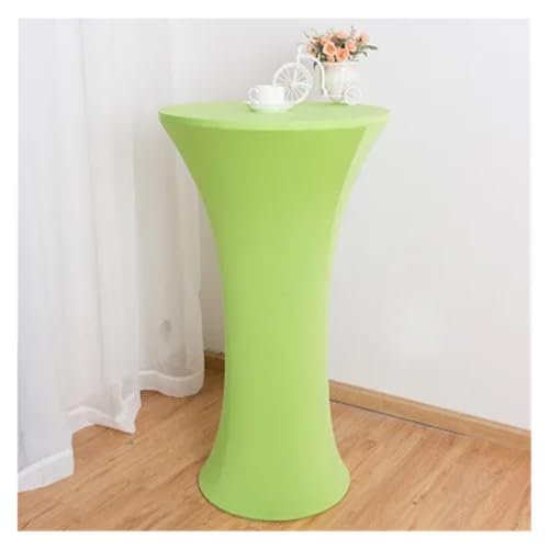 Elastische Tischdecken, Set mit 10 runden Stretchstoffen, Polyester, für Hochzeiten, Hotels, Cocktails – Weiß (Candy Green 80 x 110 cm) – langlebig, elegant, pflegeleicht von Generisch