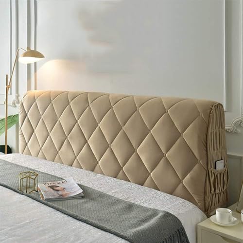 Elastischer Bettüberzug, staubdichter Samtschutz mit elastischer Unterseite, universelle Passform, für 210 cm, cremefarben, weicher Polsterstoff, leicht zu reinigen Elastischer Bettüberzug, staubdichter Samtschutz mit elastischer Unterseite, universelle Passform, für 210 cm, cremefarben, weicher Polsterstoff, leicht zu reinigen von Generisch