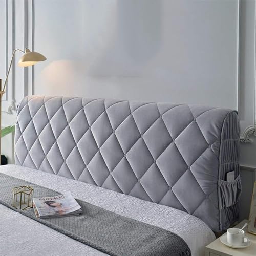 Elastischer Bezug, staubdichter Samtschutz, dehnbarer Polsterstoff für 150-cm-Betten, stilvolle graue Farbe, ideal als Heimdekoration Elastischer Bezug, staubdichter Samtschutz, dehnbarer Polsterstoff für 150-cm-Betten, stilvolle graue Farbe, ideal als Heimdekoration von Generisch