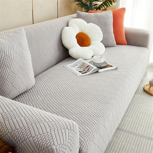 Elastischer Sofabezug – Strickstoff, weicher All-Inclusive-Schonbezug für Sofas mit niedriger Rückenlehne, Spannbetttuch-Stil Elastischer Sofabezug – Strickstoff, weicher All-Inclusive-Schonbezug für Sofas mit niedriger Rückenlehne, Spannbetttuch-Stil von Generisch