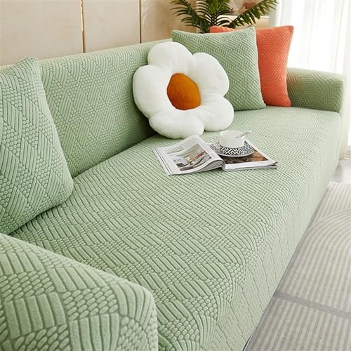 Elastischer Sofabezug – Strickstoff, weicher All-Inclusive-Schonbezug für Sofas mit niedriger Rückenlehne, Spannbetttuch-Stil Elastischer Sofabezug – Strickstoff, weicher All-Inclusive-Schonbezug für Sofas mit niedriger Rückenlehne, Spannbetttuch-Stil von Generisch