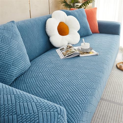 Elastischer Sofabezug – Strickstoff, weicher All-Inclusive-Schonbezug für Sofas mit niedriger Rückenlehne, Spannbetttuch-Stil Elastischer Sofabezug – Strickstoff, weicher All-Inclusive-Schonbezug für Sofas mit niedriger Rückenlehne, Spannbetttuch-Stil von Generisch