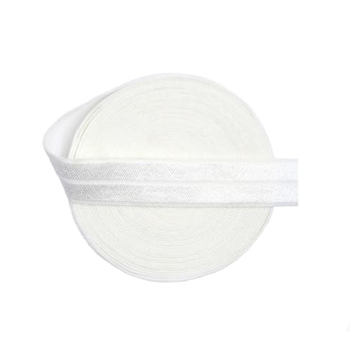 Elastisches Elastan-Band, Haarband, Haarband, zum Nähen, Beige, Weiß, 15 mm, 2 m von Generisch