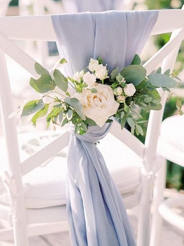 Elegante Chiffon-Stuhlschärpen für Hochzeit und Party, 10-teiliges Set, perfekt für Gang- und Veranstaltungsdekoration von Generisch