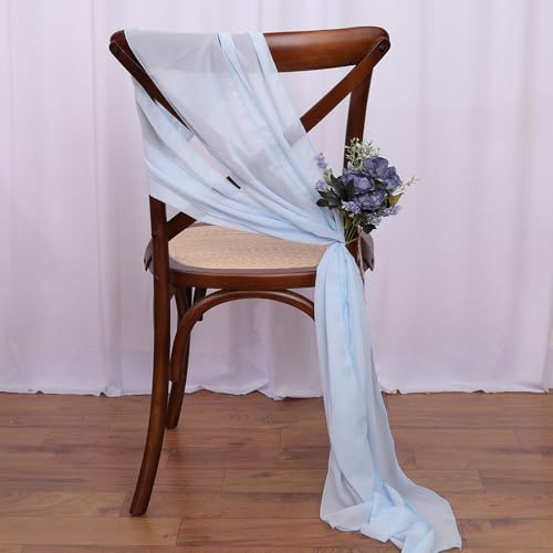 Elegante Chiffon-Stuhlschärpen für Hochzeit und Party, 10-teiliges Set, perfekt für Gang- und Veranstaltungsdekoration von Generisch