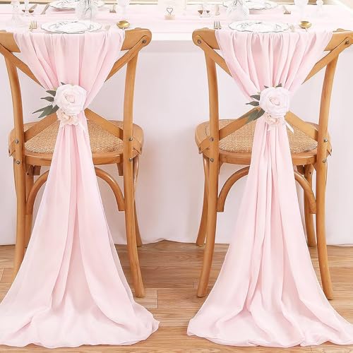 Elegante Chiffon-Stuhlschärpen für Hochzeit und Party, 10-teiliges Set, perfekt für Gang- und Veranstaltungsdekoration von Generisch