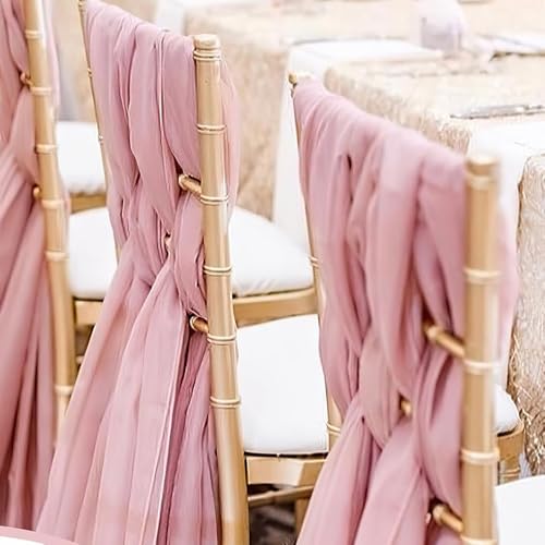 Elegante Chiffon-Stuhlschärpen für Hochzeit und Party, 10-teiliges Set, perfekt für Gang- und Veranstaltungsdekoration von Generisch