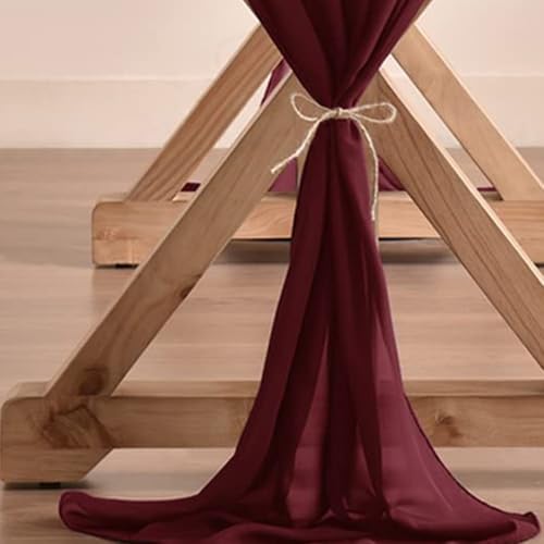 Elegante Chiffon-Stuhlschärpen für Hochzeit und Party, 10-teiliges Set, perfekt für Gang- und Veranstaltungsdekoration von Generisch