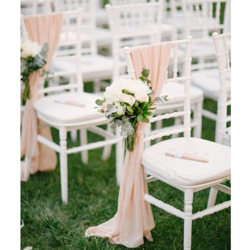 Elegante Chiffon-Stuhlschärpen für Hochzeits- und Party-Dekoration, 10-teiliges Set, perfekt für Gang- und Veranstaltungsdekoration von Generisch