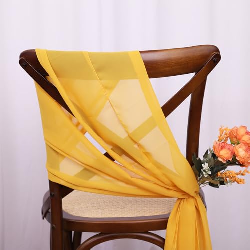 Elegante Chiffon-Stuhlschärpen für Hochzeits- und Party-Dekoration, 10-teiliges Set, perfekt für Gang- und Veranstaltungsdekoration von Generisch