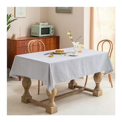 Elegante Tischdecke, rechteckig, 135 x 240 cm, waschbar, Baumwollleinen mit Streifen, ideal für Küche und Esszimmer, Dekoration, schmutzabweisend, stilvolle Tischdecke Elegante Tischdecke, rechteckig, 135 x 240 cm, waschbar, Baumwollleinen mit Streifen, ideal für Küche und Esszimmer, Dekoration, schmutzabweisend, stilvolle Tischdecke von Generisch