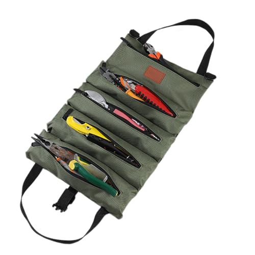 Elektriker Werkzeugrolle - Langlebige Tasche | Mehrfachpocket-Organizer für Schraubendreher, Zangen, Hämmer, Messinstrumente, kompaktes Hochleistungskoffer, Workshop-Ausrüstung, Handheld-Gerä Elektriker Werkzeugrolle - Langlebige Tasche | Mehrfachpocket-Organizer für Schraubendreher, Zangen, Hämmer, Messinstrumente, kompaktes Hochleistungskoffer, Workshop-Ausrüstung, Handheld-Gerä von Generisch