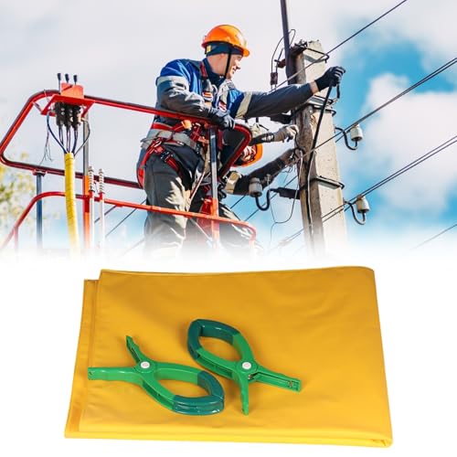 Elektrisch isolierende Sicherheitsdecke, Hoch-/Niederspannungsschutz für Elektrikerarbeiten, leichte isolierte Abdeckmatte mit Klemmen Elektrisch isolierende Sicherheitsdecke, Hoch-/Niederspannungsschutz für Elektrikerarbeiten, leichte isolierte Abdeckmatte mit Klemmen von Generisch