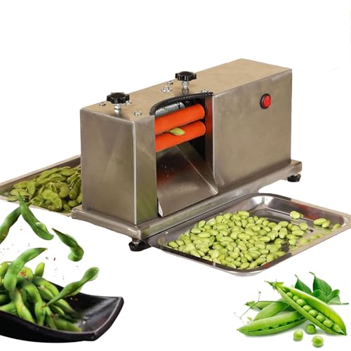 Elektrische Erbsenschalenmaschine - Halbautomatische verstellbare Walzen aus Edelstahl für Erbsen- & Edamame-Schale, ideal für Küche und Restaurant von Generisch