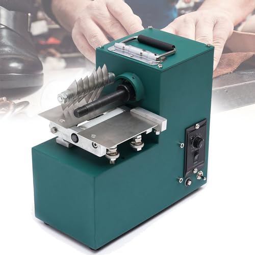 Elektrische Ledergürtelschneidemaschine, 1400 U/min, Hochgeschwindigkeits-Halbautomatischer Riemenspalter für Lederwaren, verstellbare Breite von 2–80 mm von Generisch