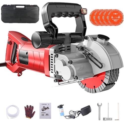 Elektrische Nutschneidemaschine, 5500 W, hohe Leistung, tiefenverstellbar 0-42 mm, für Beton- und Wandschneiden Elektrische Nutschneidemaschine, 5500 W, hohe Leistung, tiefenverstellbar 0-42 mm, für Beton- und Wandschneiden von Generisch