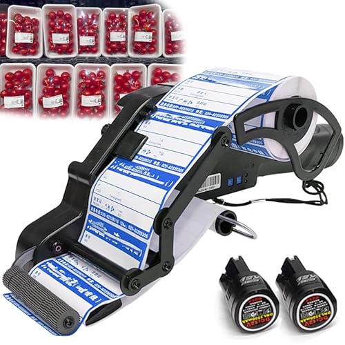 Elektrischer Etikettenapplikator mit 2 wiederaufladbaren Batterien, 120 mm/s, maximale Etikettenlänge 60 mm, geeignet für Obstetiketten und mehr Elektrischer Etikettenapplikator mit 2 wiederaufladbaren Batterien, 120 mm/s, maximale Etikettenlänge 60 mm, geeignet für Obstetiketten und mehr von Generisch